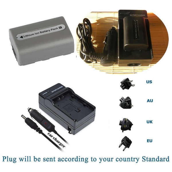 Batteri eller laddare kompatibel med Sony DCR-HC65 E DCR-HC85 E DCR-HC94 E HC96 E DCR-SR100 E