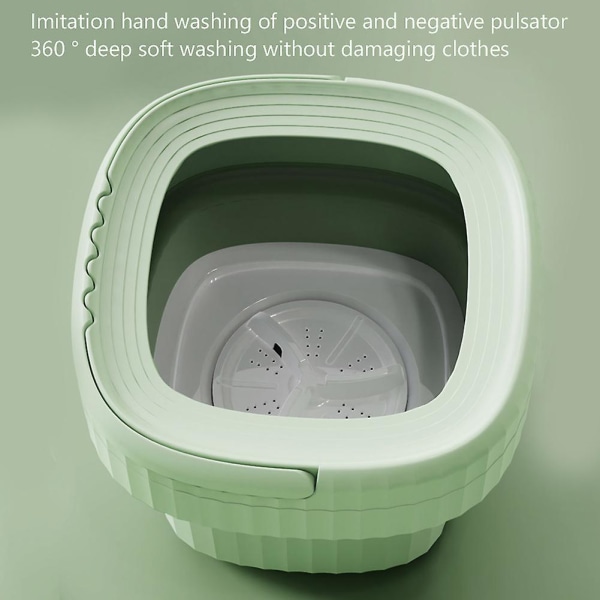 Bärbar minitvättmaskin med uppgraderad invändig struktur för tvätt av baby green