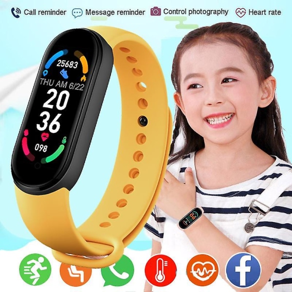 Barn Smart Watch Barn Sport Smartwatch För Tjej Pojke Puls Klocka Armband Fitness Tracker Smartwatch red