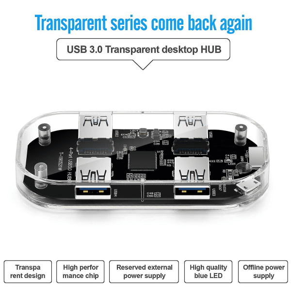 USB Hub Adapter Multi USB 3.0 4 Ports Splitter För PC Laptop Notebook Receiver