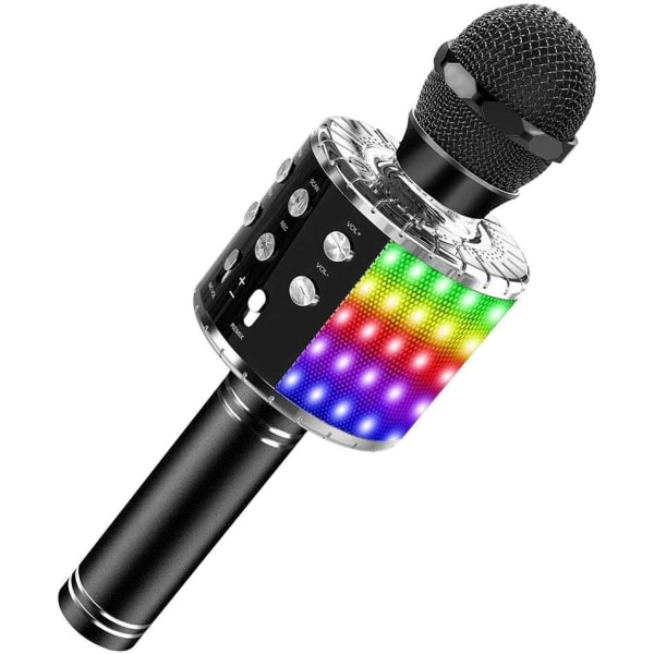 Karaokemikrofon, trådlös bluetooth mikrofon, trådlös bärbar handhållen mikrofon