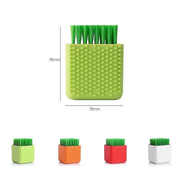 Multifunktionell silikon mjuk borstrengöring Skrubbborste 1 st, grön green