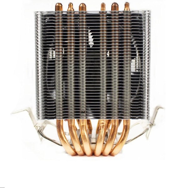6 Heat-pipes Dual-tower CPU-kylare Kylfläns Rgb-ljusstöd 1/2/3 Mute kylfläktar 3pin CPU-fläkt för Intel Amd