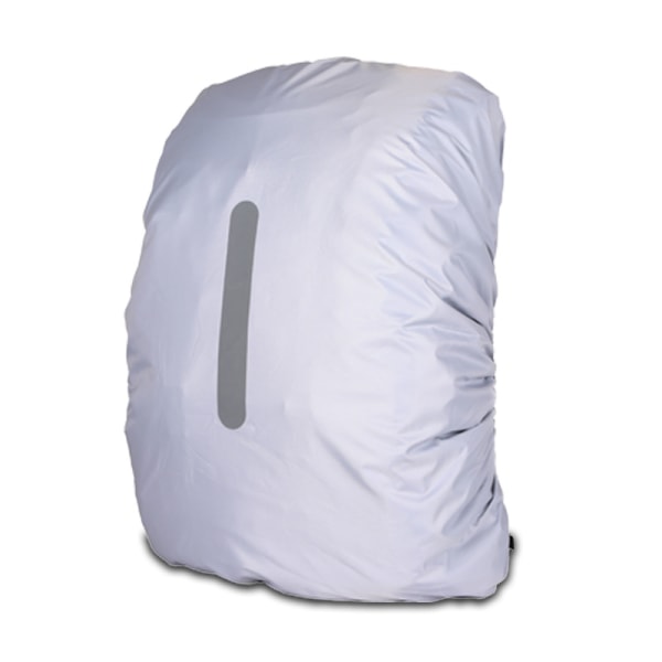 2-pack cover för ryggsäck med reflekterande remsa, vattentätt ultralätt cover, förvaringsväska grey