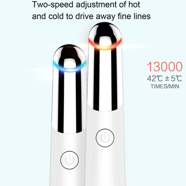 Ögonskyddsenhet Skönhetsinstrument USB Uppladdningsbar Vit Ta bort mörka cirklar Anti Wrinkle 2 växlar Jontofores