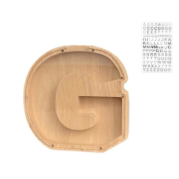 kreativ nordisk stil trä bokstaven g spargris