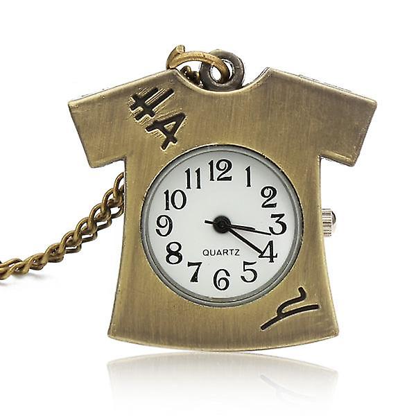 Vintage hänge watch Söt T - shirt Design Halsband Fickur Smycken Quartz Watch