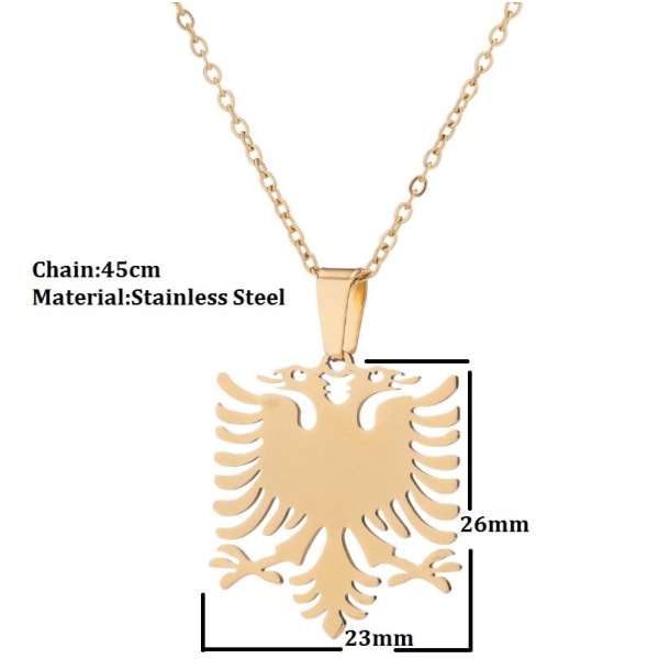 Halsband rostfritt stål albansk örn halsband kvinnors mode nyckelbenskedja  gold a992 | gold | Fyndiq
