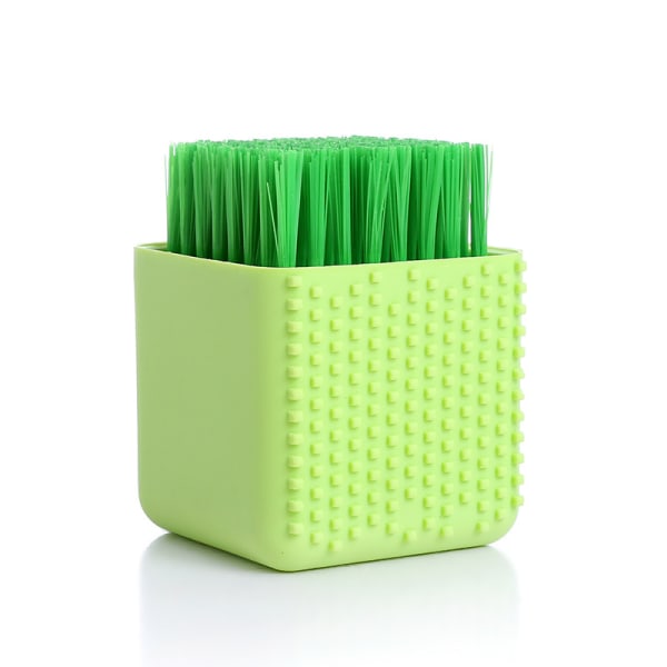 Multifunktionell silikon mjuk borstrengöring Skrubbborste 1 st, grön green