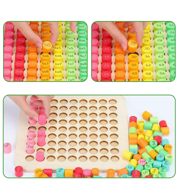 9x9 trä multiplikation matematik diagram för barn matte leksaker 844e |  Fyndiq