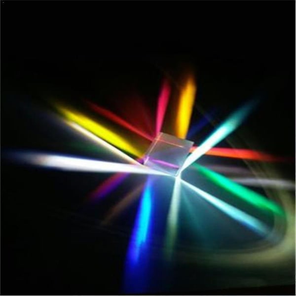 Prisma Sexsidigt starkt ljuskombination Kub Prisma Målat glas stråldelare Prisma Optiskt experimentinstrument