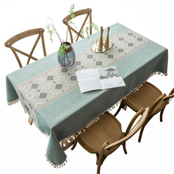 Pastoral stil duk bomull linne rektangulär bord flagga bord matta soffbord duk duk