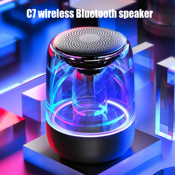 C7 Uppladdningsbart trådlöst LED-ljus Subwoofer Bluetooth 5.0 högtalare Musikspelare