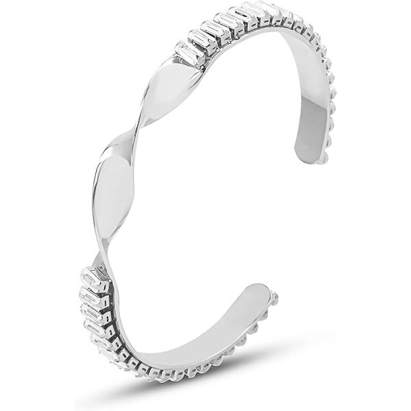 Flytbart armband, 18K guldarmband för kvinnor och kvinnor, Silverarmband, Cubic Zirconia armband silver