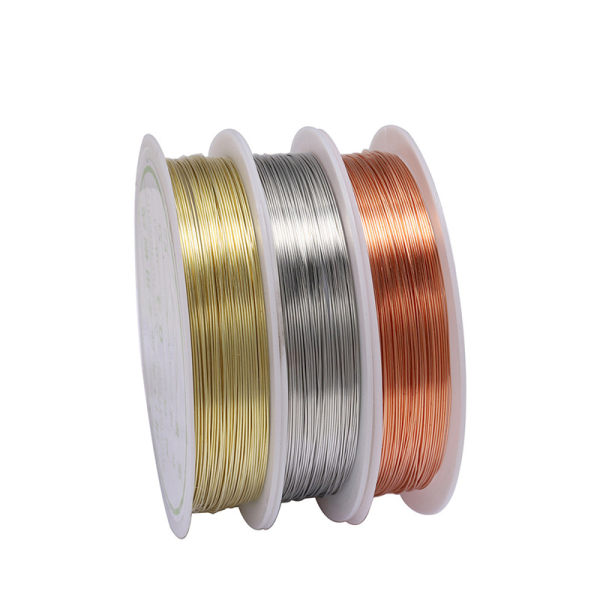 Sicai 3 rullar 0,3 mm fläckbeständig koppartråd för smyckestillverkning