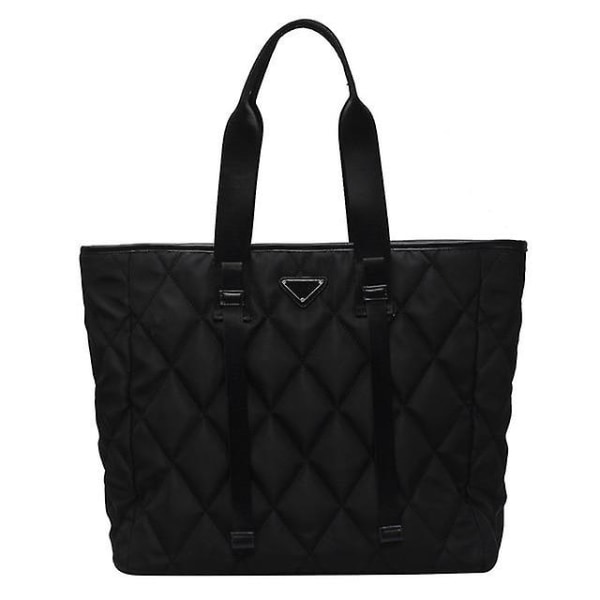 Tygväskor för kvinnor Höst Vinter Nya högkvalitativa handväskor i nylon Stor kapacitet Shopperväska (svart)
