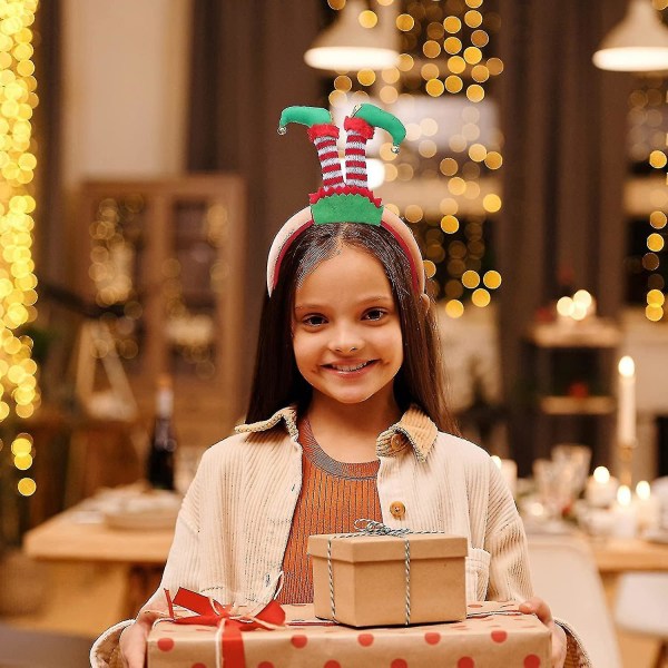 Juldekorationspaket med 2 julelement pannband Julhårbyglar Bekväma och användbara julhuvudstycken