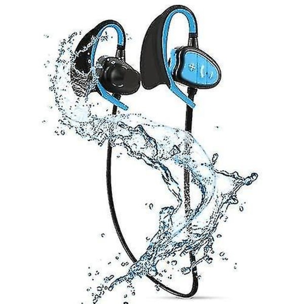 Blå simhörlurar Trådlösa Bluetooth 5.0 hörlurar Ipx8 vattentäta hörlurar sporthörlurar blue