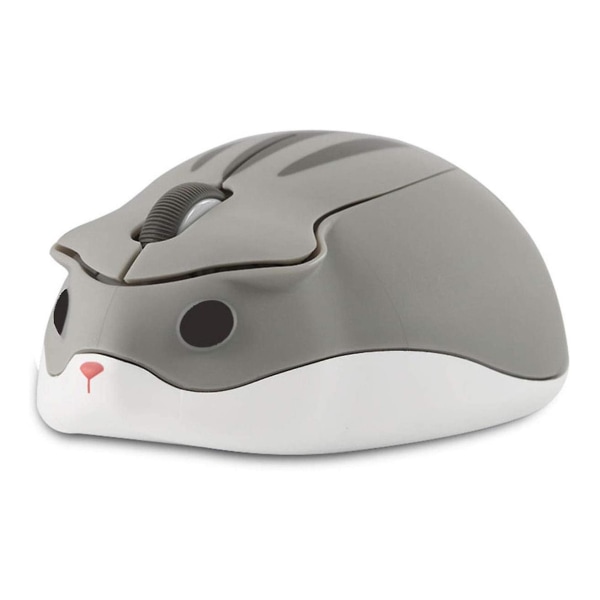 Hamsterformad trådlös mus med USB mottagare, tyst för barn grey