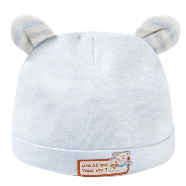 0-6 månader Baby Söt Bear Ears Hat Mjuk cap spädbarnsmössa blue
