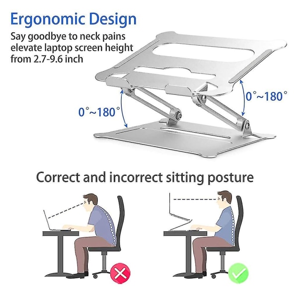 Notebook Riser För Skrivbord Bärbart datorställ Flervinkelställ Telefonställ