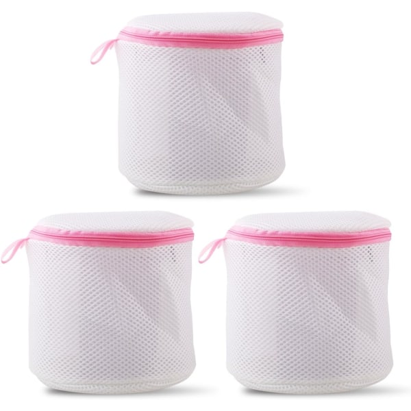 BH Tvättväska Återanvändbar Tvättväska med dragkedja för BH pink