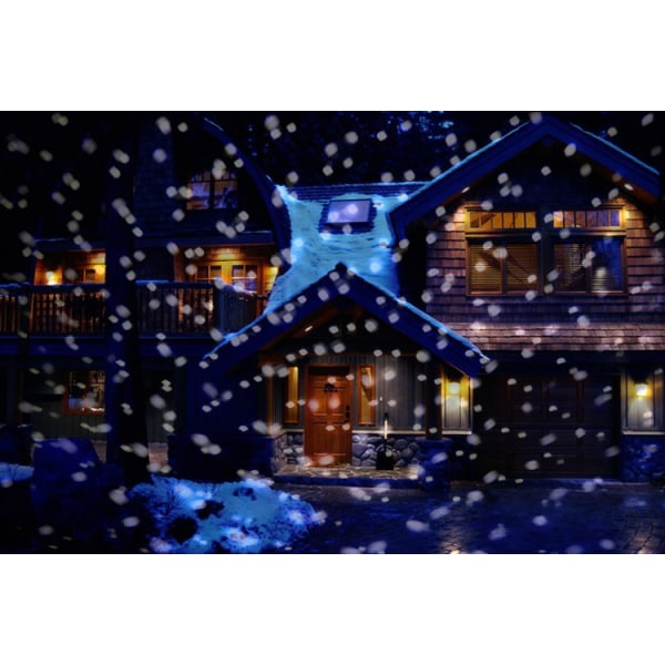 LED-projektor julsnöfallseffekt Ljus stora/små snöflingor med fjärrkontroll IP65 vattentät utomhus och inomhus