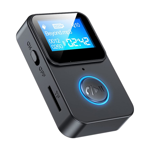 Synlig Bluetooth kompatibel sändarmottagare med LCD-skärm
