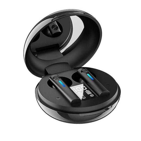 Bluetooth Hörlurar Sport Vattentäta Hörlurar med Spegel Musik Trådlösa Hörlurar Hi-Fi Stereo black