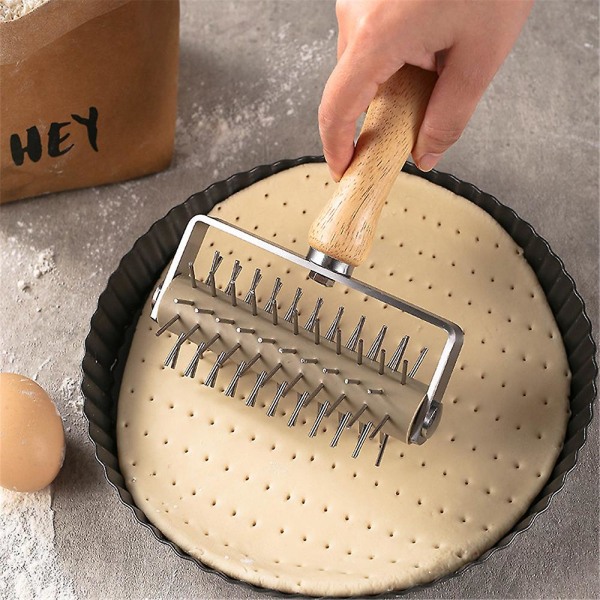 Rostfritt stål deg Nail Puncher Pizza Bakverk Hål Roller DIY Köksverktyg
