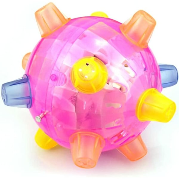 LED-hoppboll för hund, hoppaktivering, gummibelysningsboll, giftfria blinkande hoppbollar, giftfri dansboll för husdjursblixt med LED-ljus