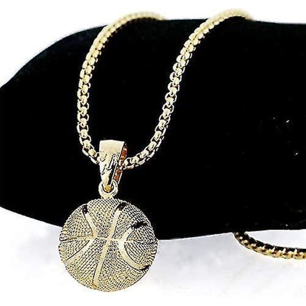 Baskethänge Halsband, Hollow Ball Basket Lovers Memorial Halsband Sports Smycken Halsband i rostfritt stål silver