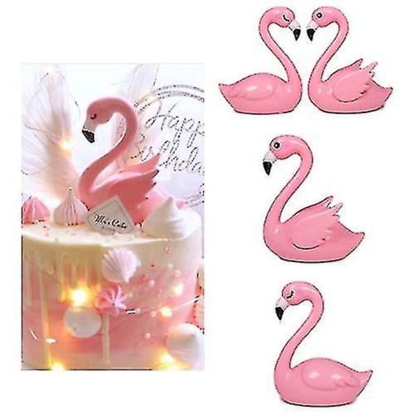 Flamingo Födelsedagstårta Dekorativa prydnader Bageri Klä upp Docka Dessert Taiwan Swan Love Bird Party
