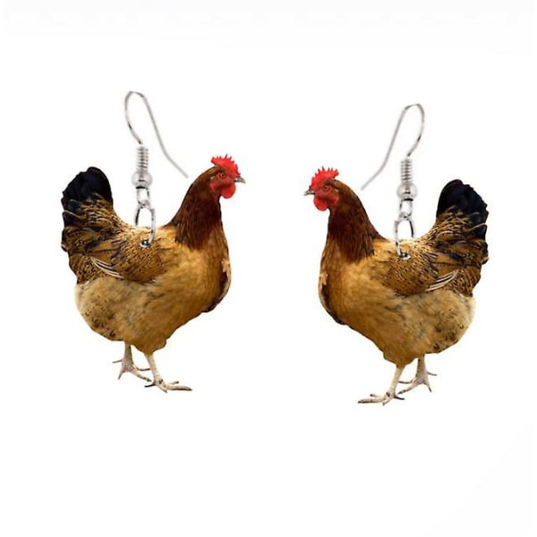Akryl söt kyckling höna tupp örhängen hänge smycken