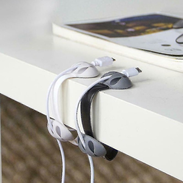 Kabelklämma skrivbord snygg förvaringsenhet Kabelkabel USB -laddare hållare