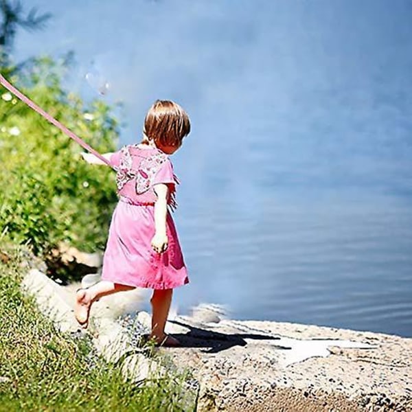 Toddler + Anti Lost Armband Barn Barn Säkerhetsbälten Barn Går handledsbälte Assist Bälte Flickor pink