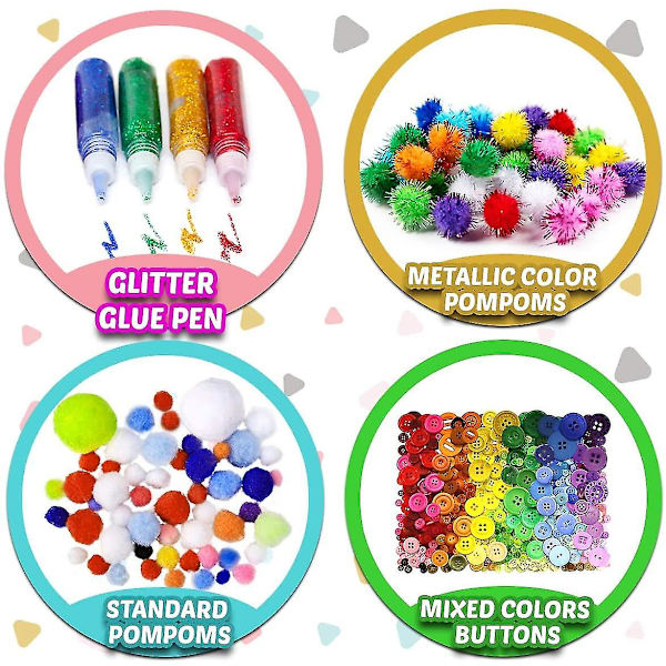 Arts and Crafts Supplies for Kids - Craft Art Supply Kit - Allt i ett D.i.y