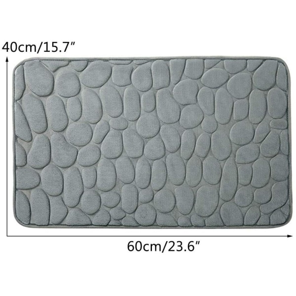 Badmattor Skumgolvmattor Absorberande gummidyna 40 * 60 cm (grå) gray
