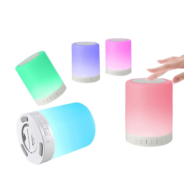 Färgglad nattlampa Trådlös Bluetooth högtalare Led skrivbord Smart högtalare