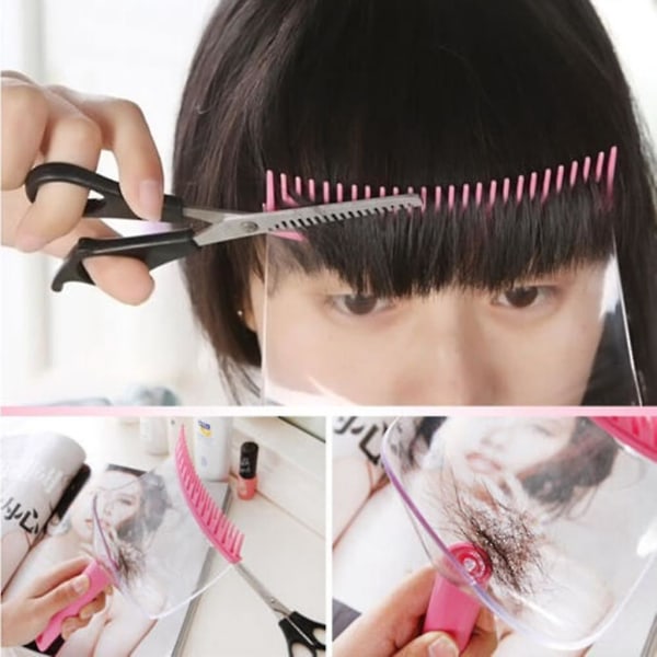 Kvinnor hårklippare tofs klippverktyg lugg kam praktisk frisyr med spår lugg trimmer