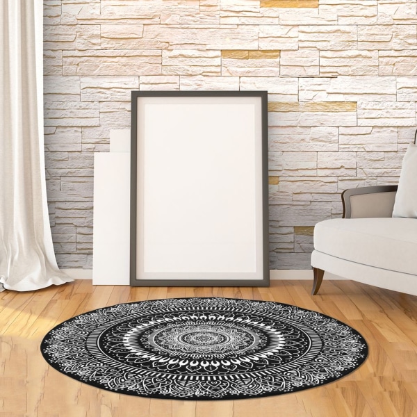 Mandala Blomma Rund Matta Rumsmatta Vardagsrum Sovrum Barnrum Yogamatta Halkfri matta-120cm