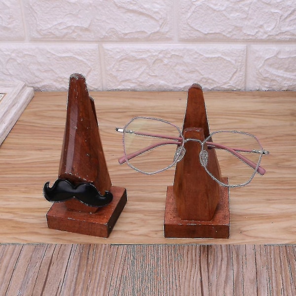 Nosformad glasögonhållare av trä Solglasögonstativ för glasögon