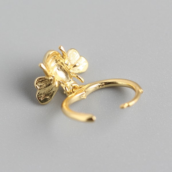 S925 sterling silver INS-stil insektsörhängen bihänge öronspänne matchande örhängen för kvinnor Gold color