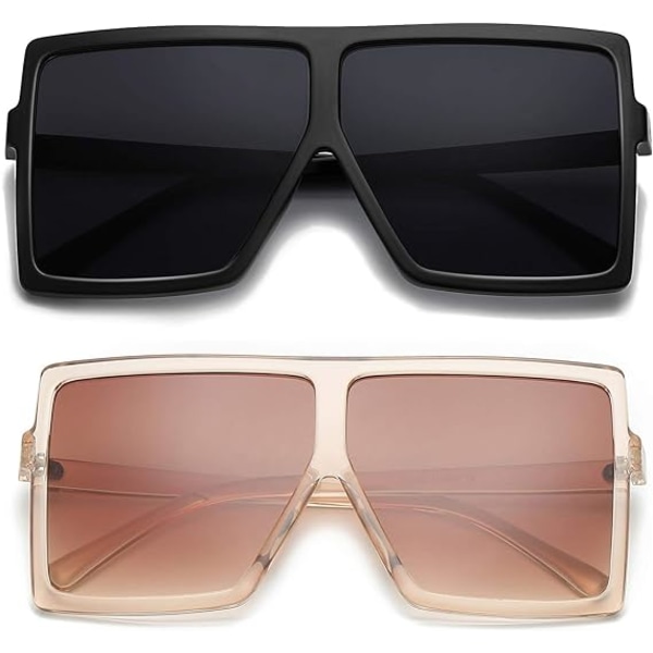 Glasögon europeisk och amerikansk trend stor fyrkantig ram solglasögon mode färgglada flerfärgade solglasögon kvinnor