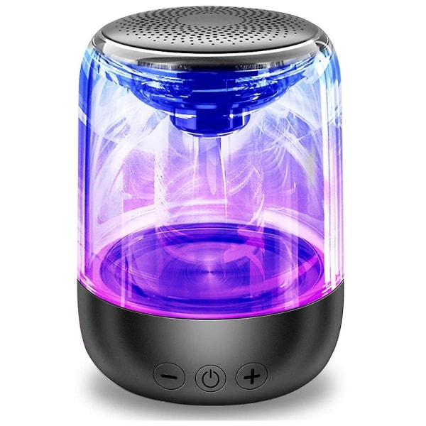 Crystal Glass trådlös Bluetooth högtalare-svart