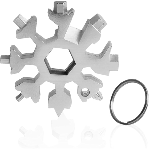 Snowflake Multi Tool Bärbar öppnare/skruvmejselsats i rostfritt stål