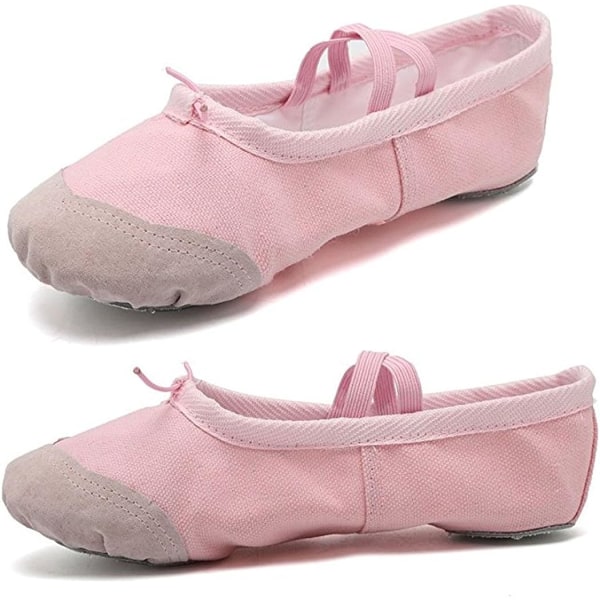 balettskor av bra kvalitet, mjuka spetsskor, skor för balettträning för tjejer/kvinnor i EU-storlek 22-44 (beställ en one size större).