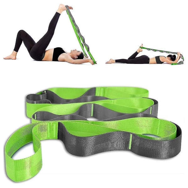 Yoga-stretchremmar för sjukgymnastik, pilates, stretching träningsband Icke-elastiska multi