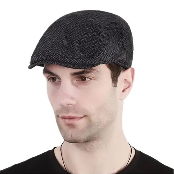Män Newsboy Hat Keep Warm Fashionabel Polyester Vintage Justerbar Casual Hat