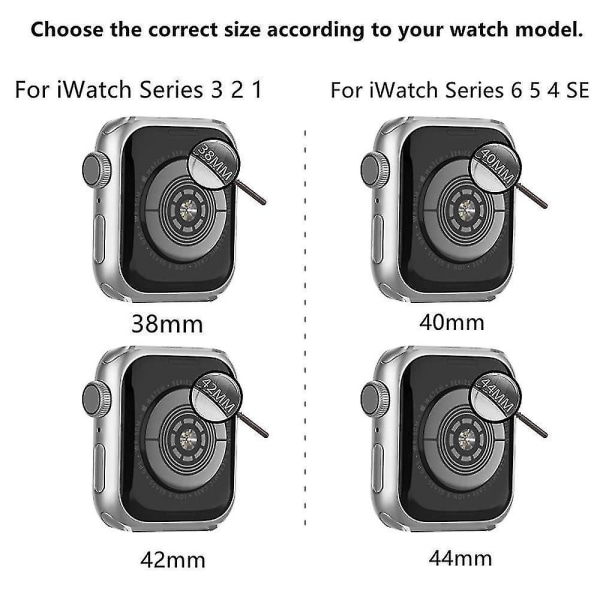 Gäller apple watch1 2 3 4 5 6 7 8 generations blixt paljett iWatch-rem med case 38mm